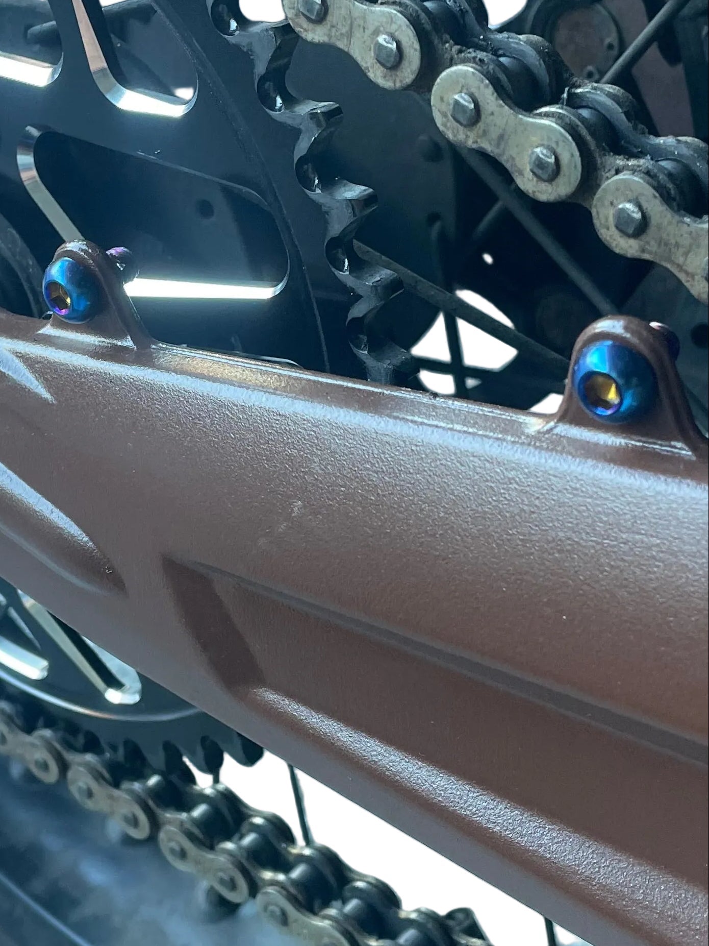 E-moto chain guard titanium(2pc)