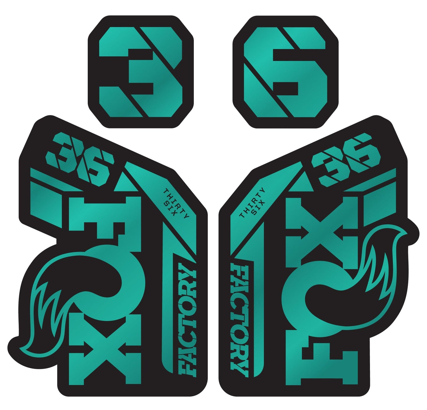 Metallic Fox 36 Factory Fork Decal