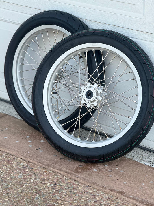 Chrome Surron LBX / E Ride Pro Supermoto Wheel Set