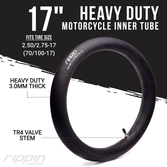 70/100‑17 (2.50/2.75‑17) Heavy Duty Inner Tube – 3 mm Thick