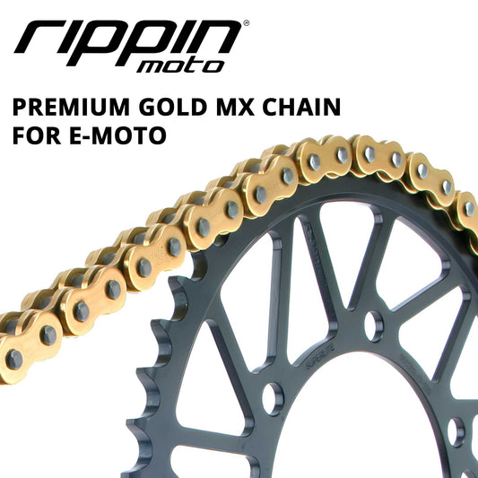 RPN420MX Premium Gold MX O-Ring Chain | Surron LBX, Talaria, Rawrr Mantis, E-Ride PRO SS