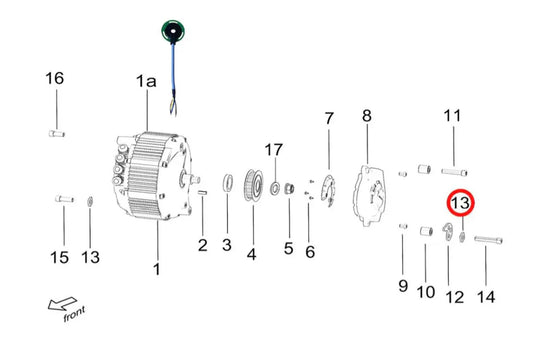 Surron Light Bee - OEM Motor Position Adjuster Fix Plate
