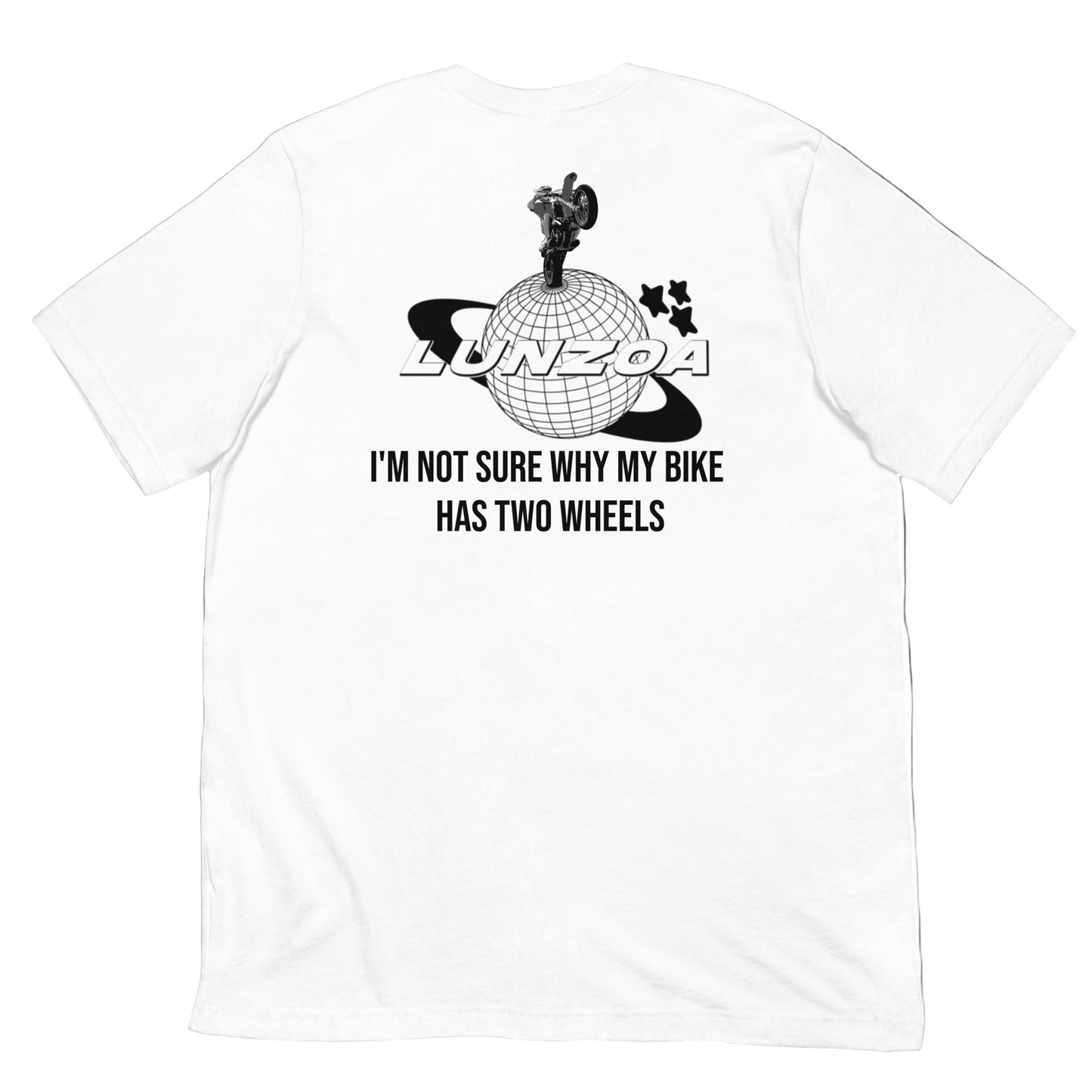 Lunzoa Two Wheels White Tee