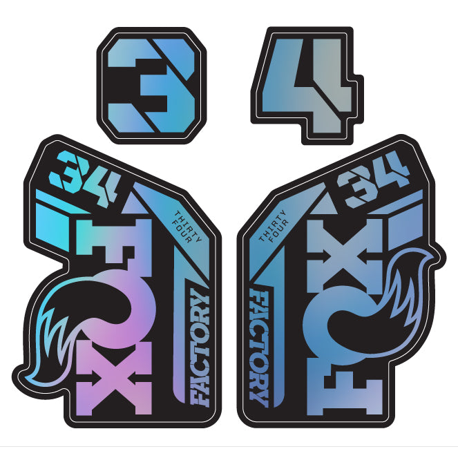 Metallic Fox 34 Factory Fork Decal