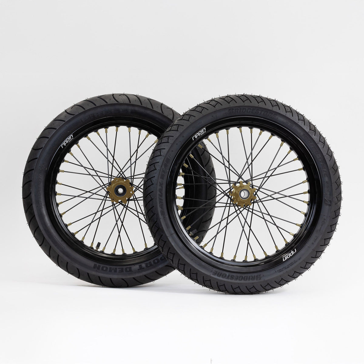 Blackline Ready-to-Ride Supermoto Wheelset for E-Ride Pro SS 2.0