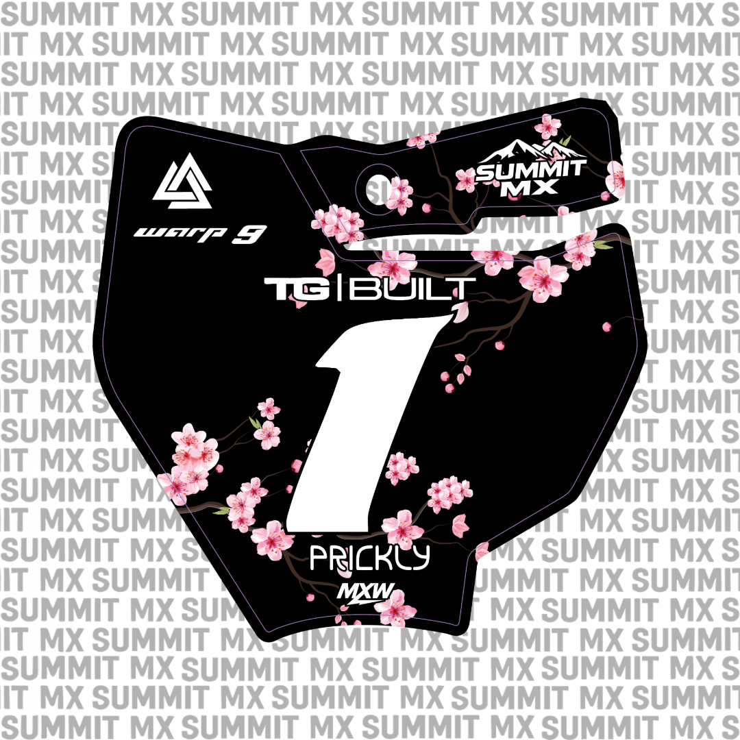 Cherry Blossom Number Plate Decal