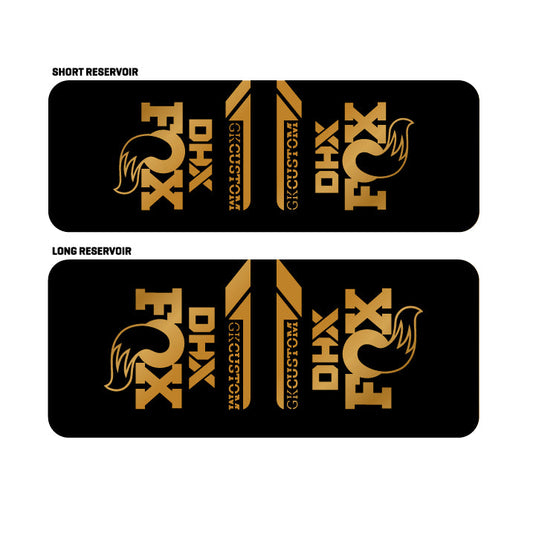 Metallic Fox DHX Shock Decal