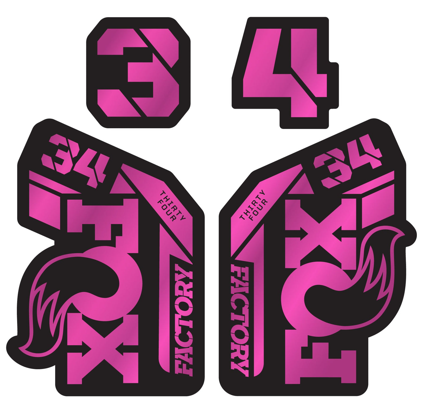Metallic Fox 34 Factory Fork Decal