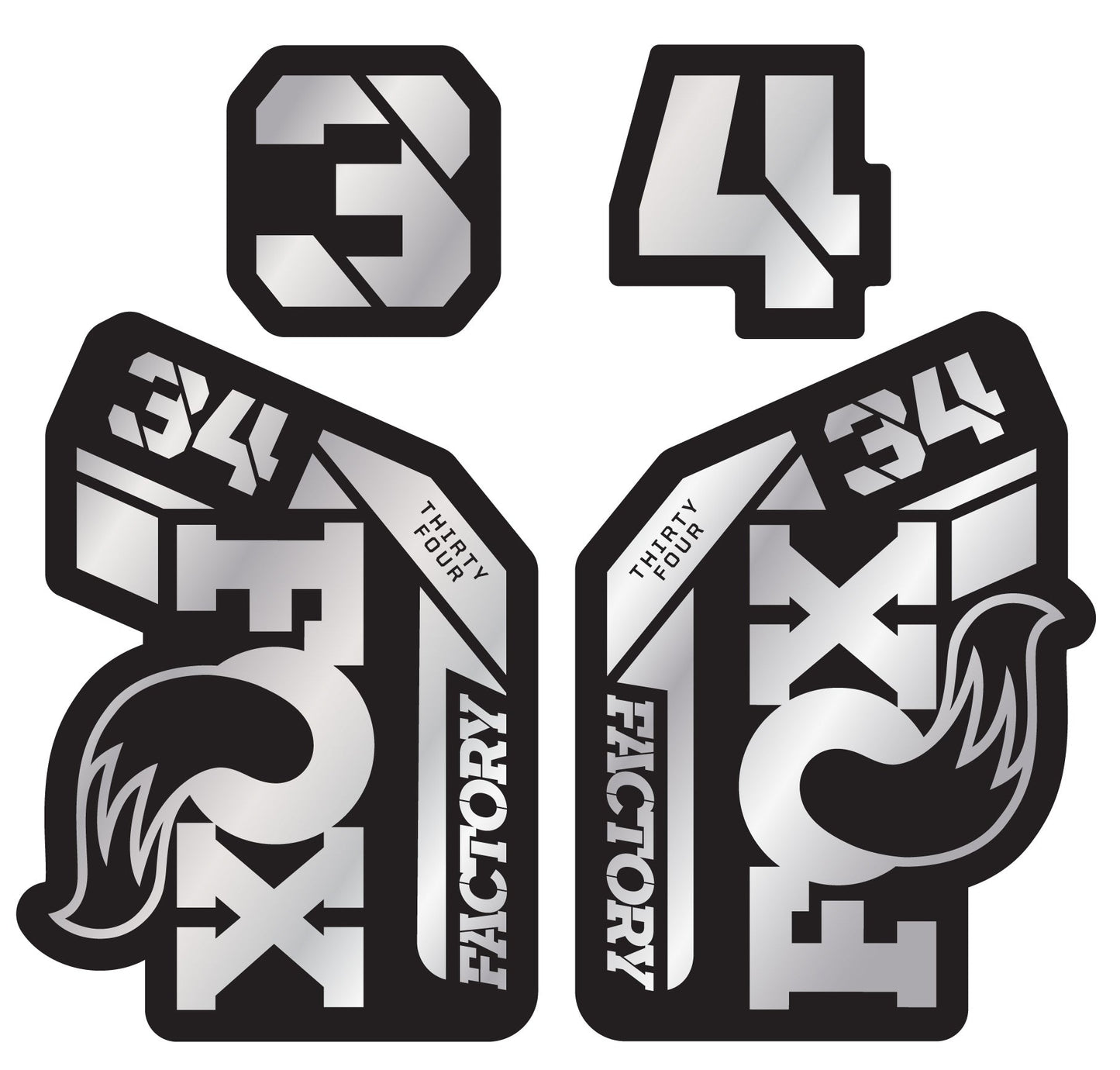Metallic Fox 34 Factory Fork Decal