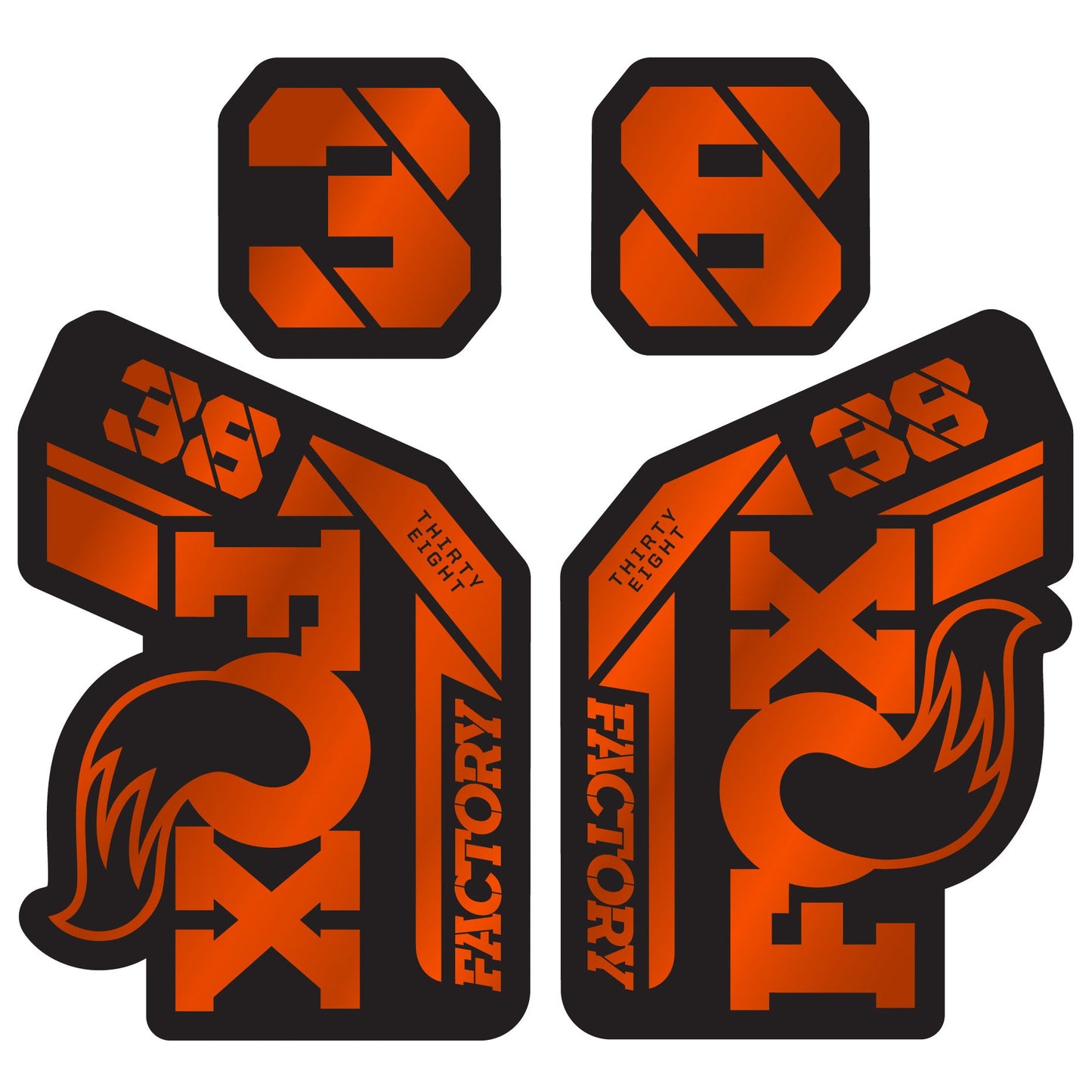 Metallic Fox 38 Factory Fork Decal
