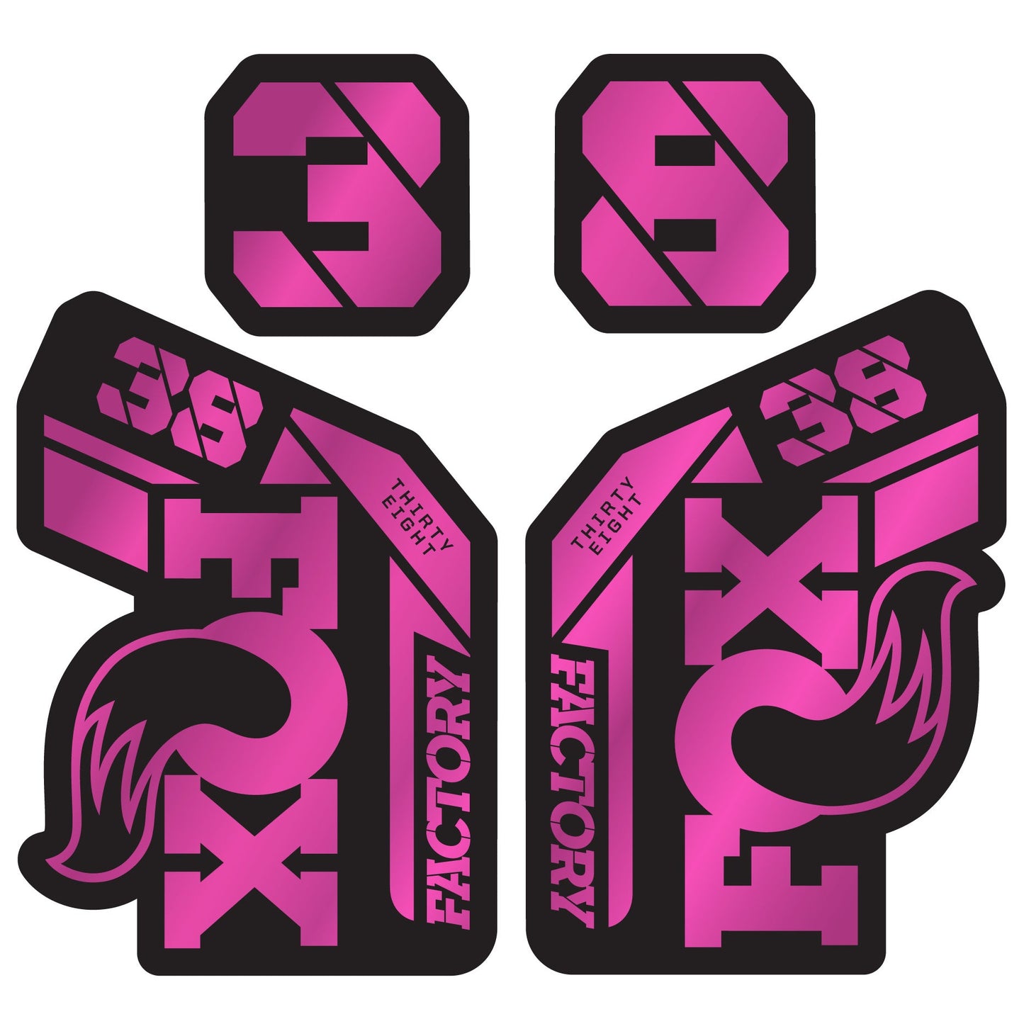 Metallic Fox 38 Factory Fork Decal