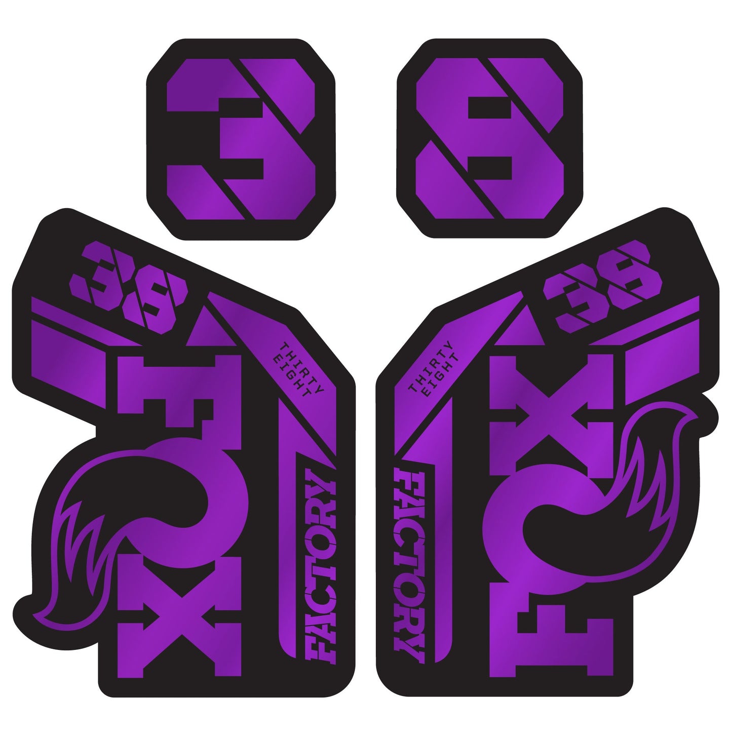 Metallic Fox 38 Factory Fork Decal