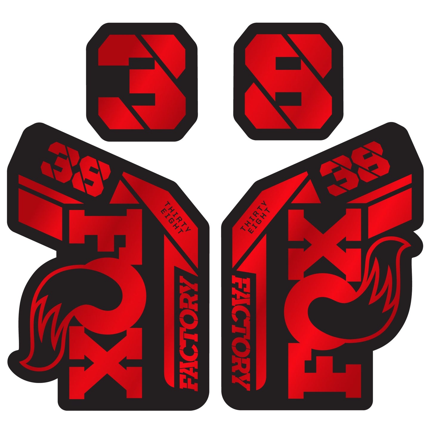 Metallic Fox 38 Factory Fork Decal