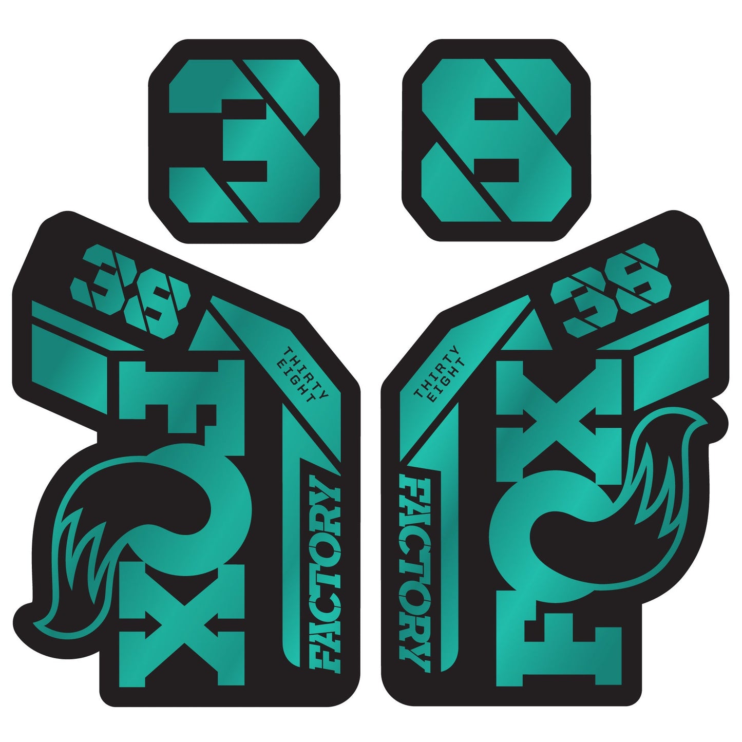 Metallic Fox 38 Factory Fork Decal