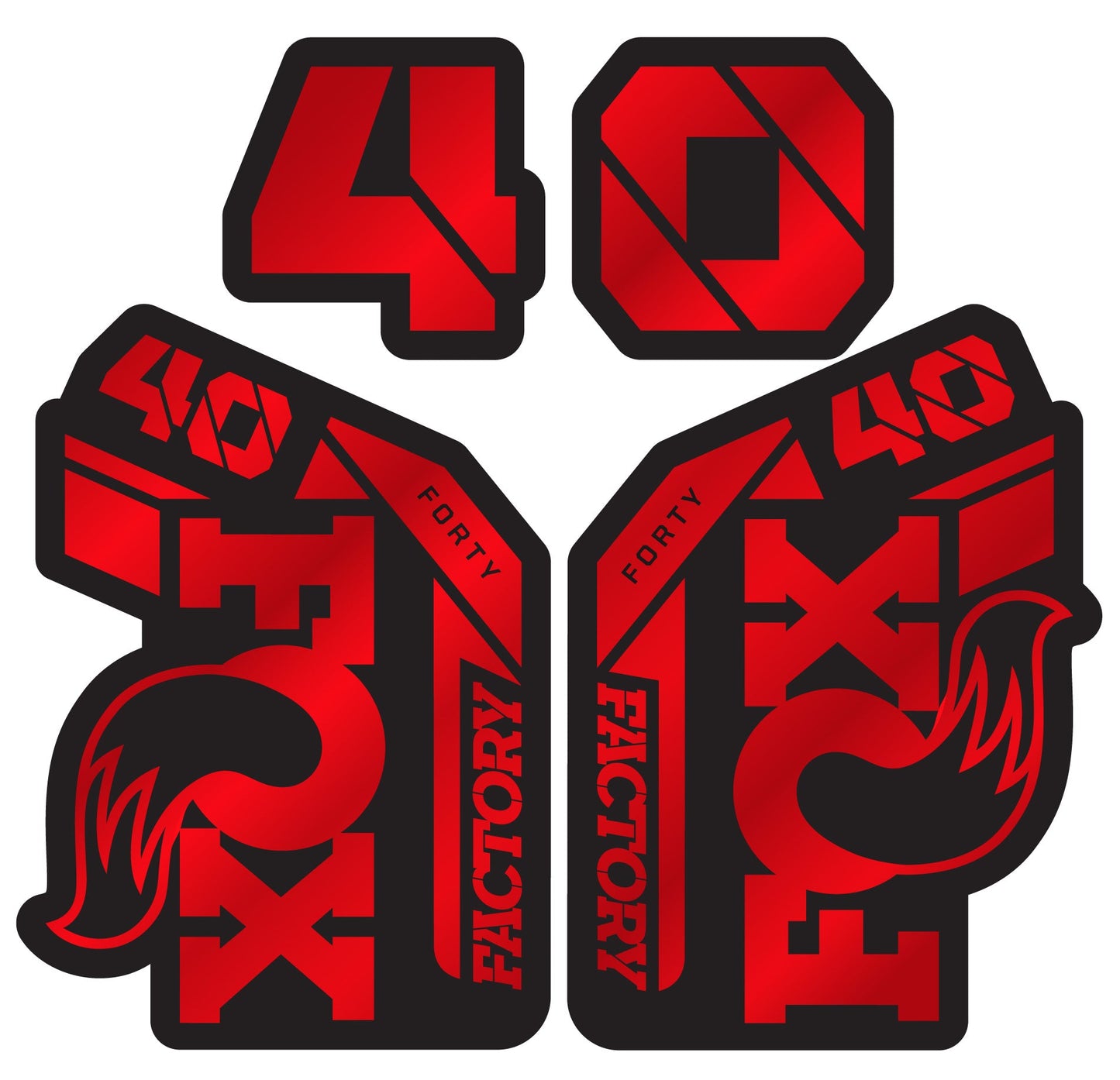 Metallic Fox 40 Fork Decal