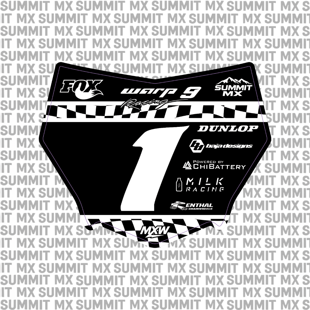 Finish Line Number Plate Decal