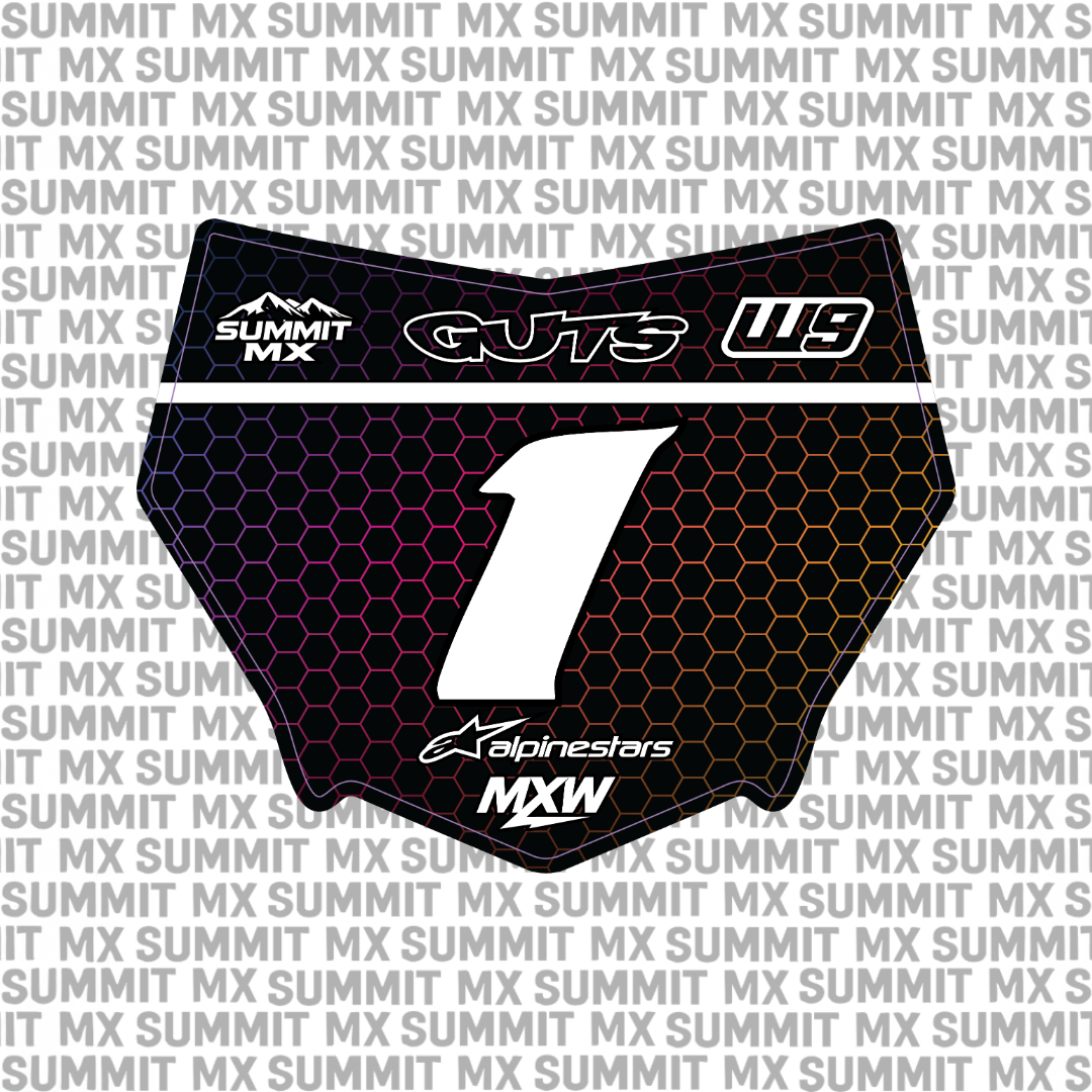 Hex Number Plate Decal