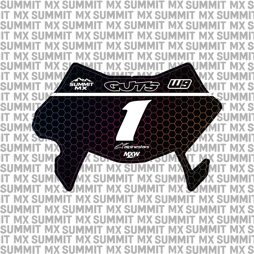 Hex Number Plate Decal
