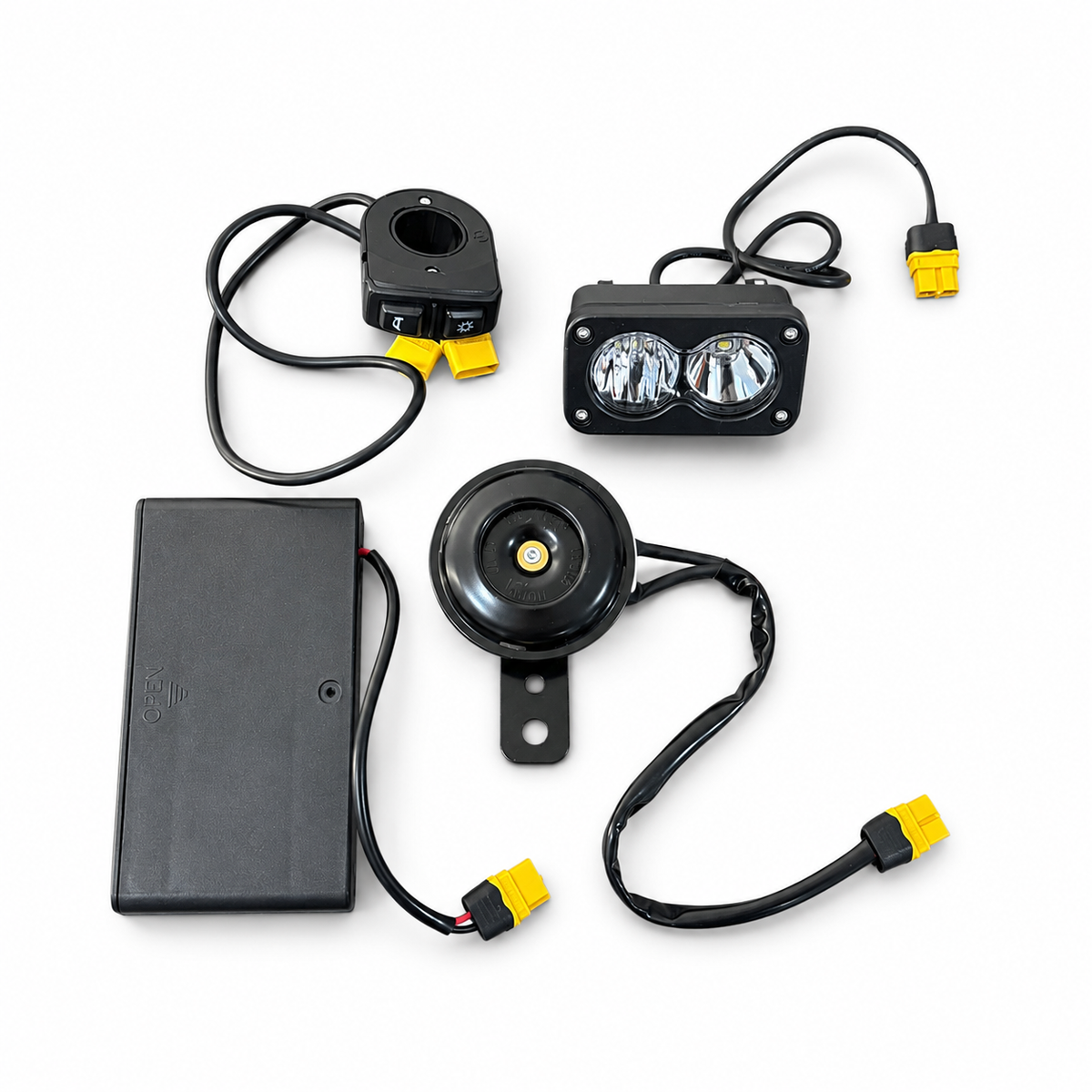 Universal Battery Powered Horn & Baja Style Light Kit