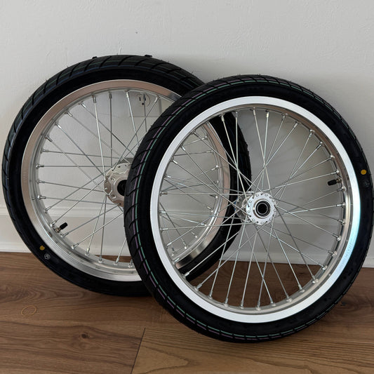 17in Chrome Supermoto Wheel Kit | Surron LBX / E Ride Pro / 79Bike