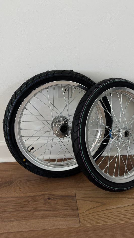 17in Chrome Supermoto Wheel Kit | Surron LBX / E Ride Pro / 79Bike