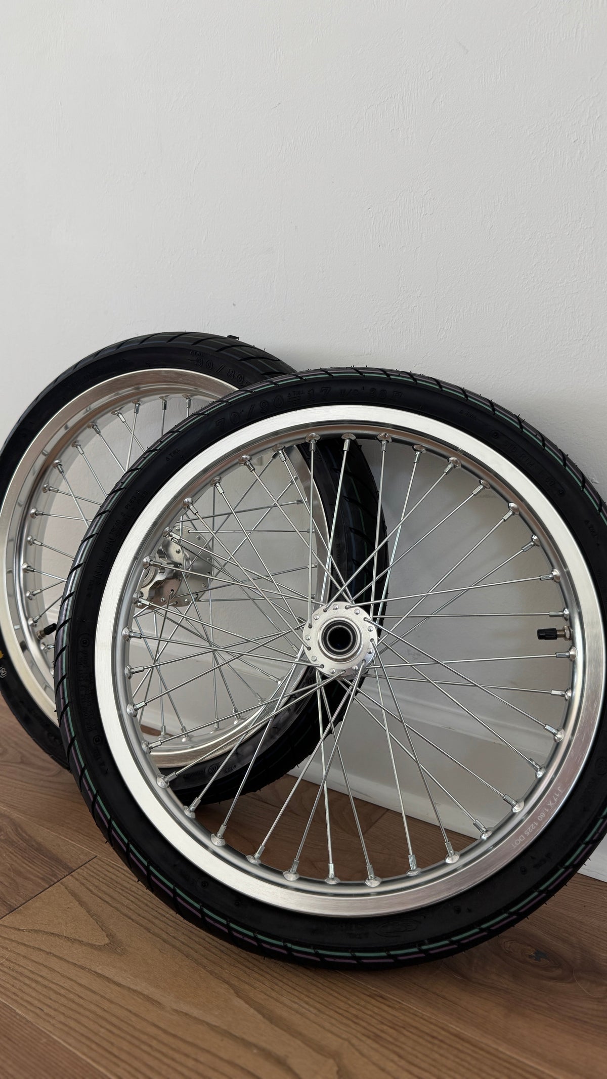 17in Chrome Supermoto Wheel Kit | Surron LBX / E Ride Pro / 79Bike