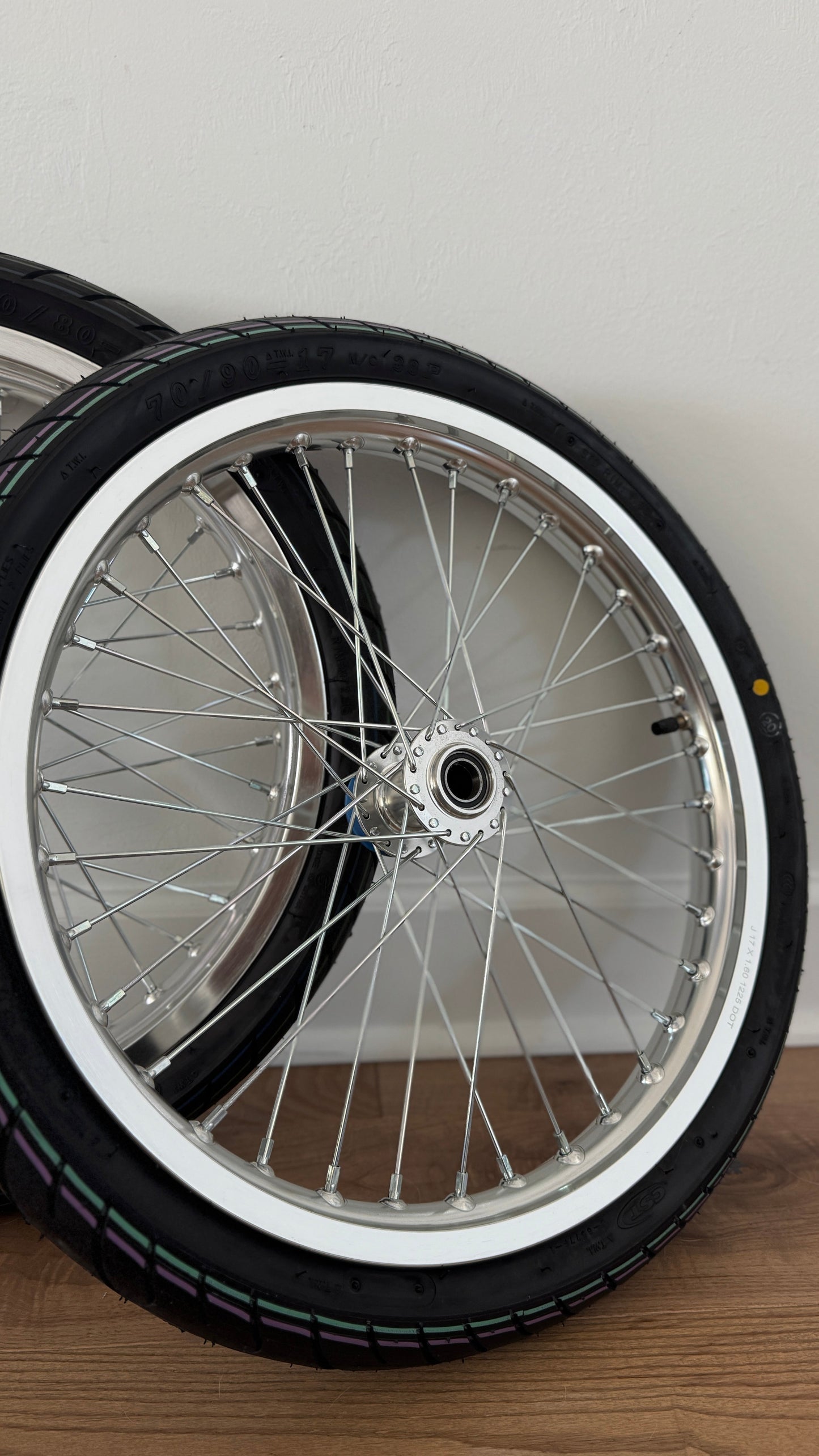17in Chrome Supermoto Wheel Kit | Surron LBX / E Ride Pro / 79Bike