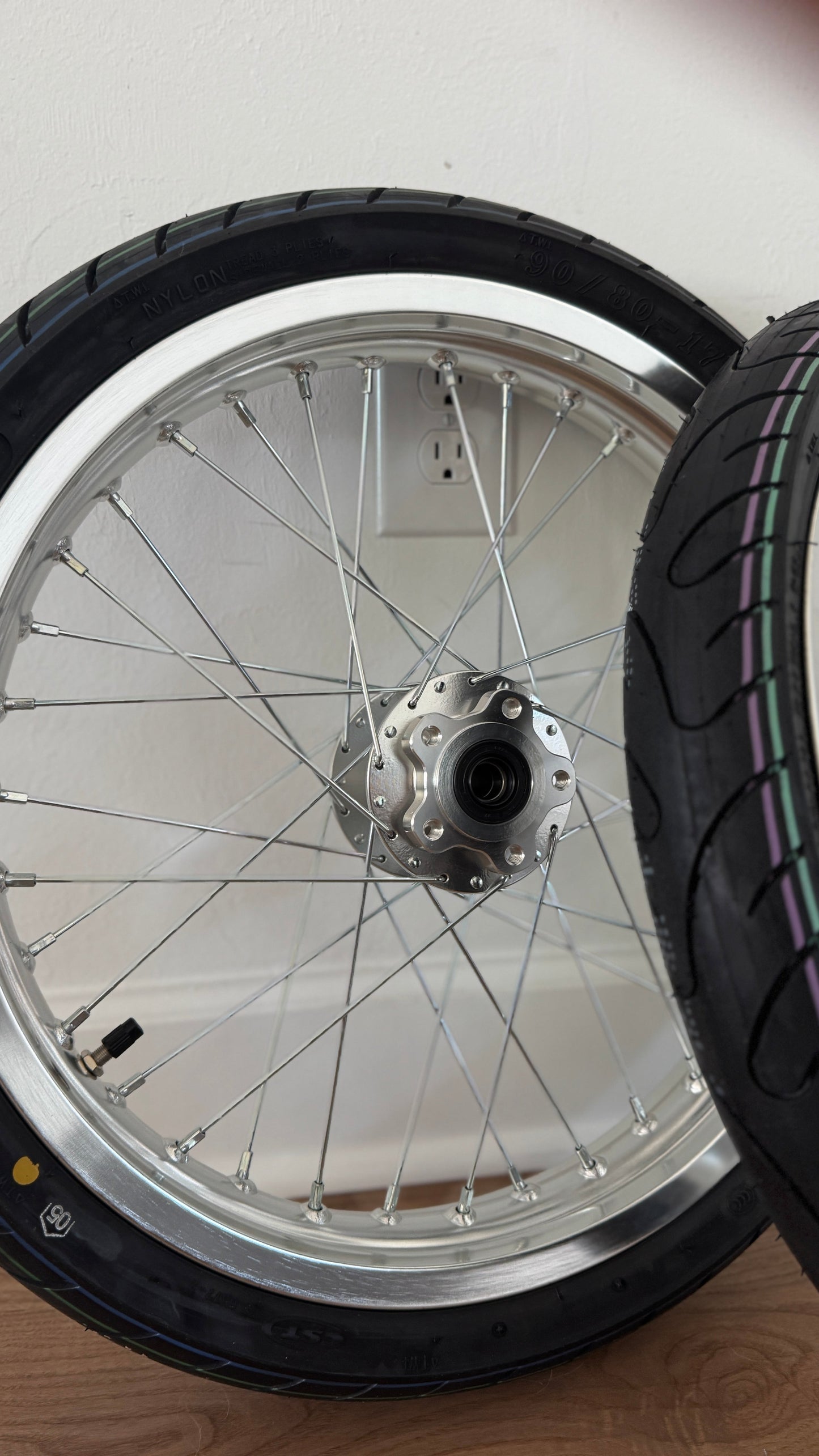 17in Chrome Supermoto Wheel Kit | Surron LBX / E Ride Pro / 79Bike