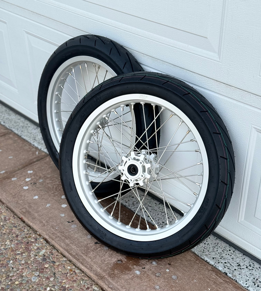 Chrome Surron LBX / E Ride Pro Supermoto Wheel Set