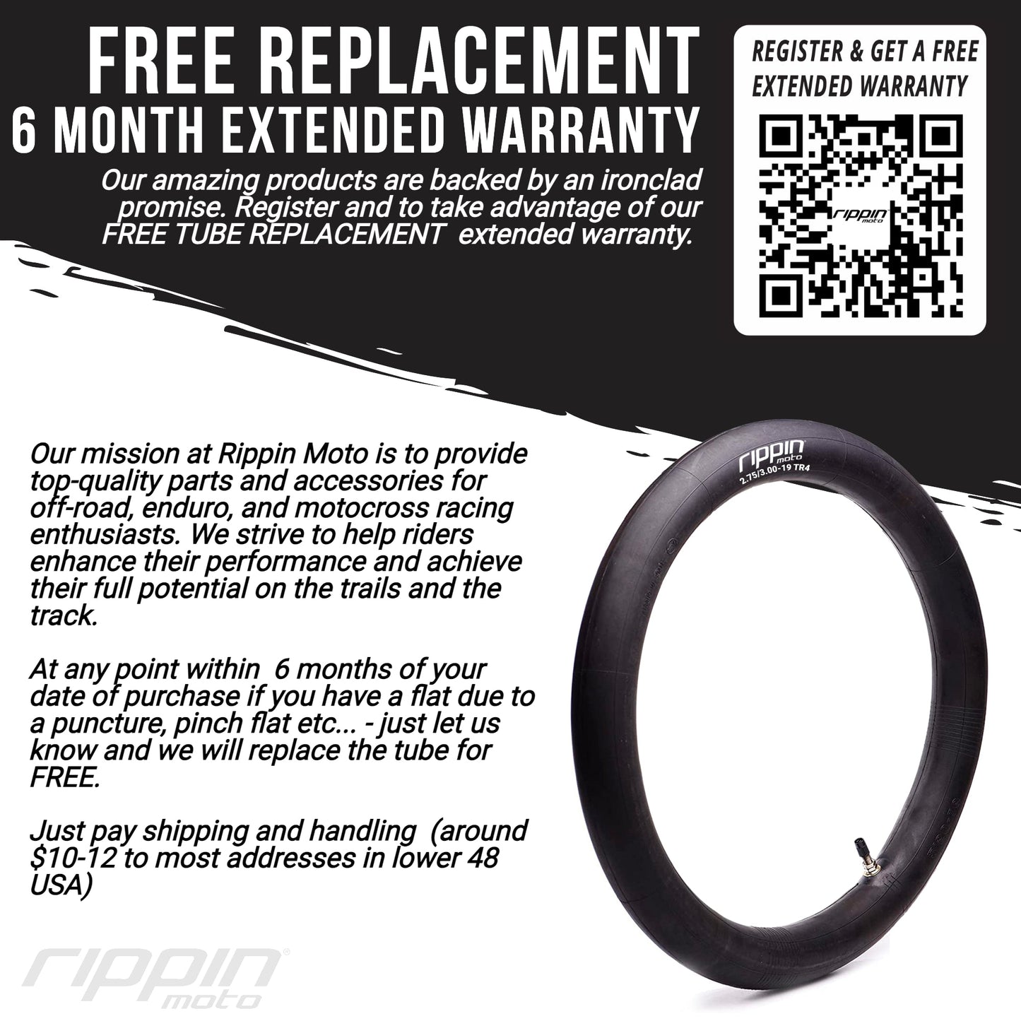 90/100‑14 (3.0‑14) Heavy Duty Inner Tube – 3 mm Thick