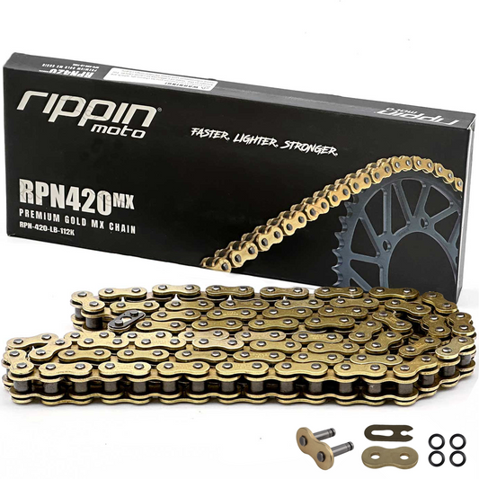 RPN420MX Premium Gold MX O-Ring Chain | Surron LBX, Talaria, Rawrr Mantis, E-Ride PRO SS