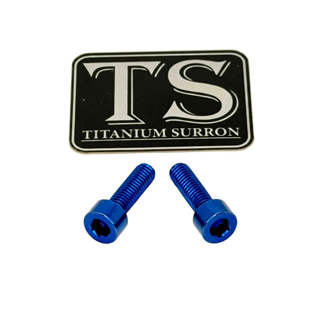 Titanium Surron Ultra Bee Headlight Bracket bolts by Prickly for Baja Squadron