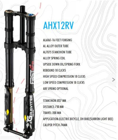 FastAce AHX12RV Gravitee Fork – E-Moto & Multi-Bike Compatible
