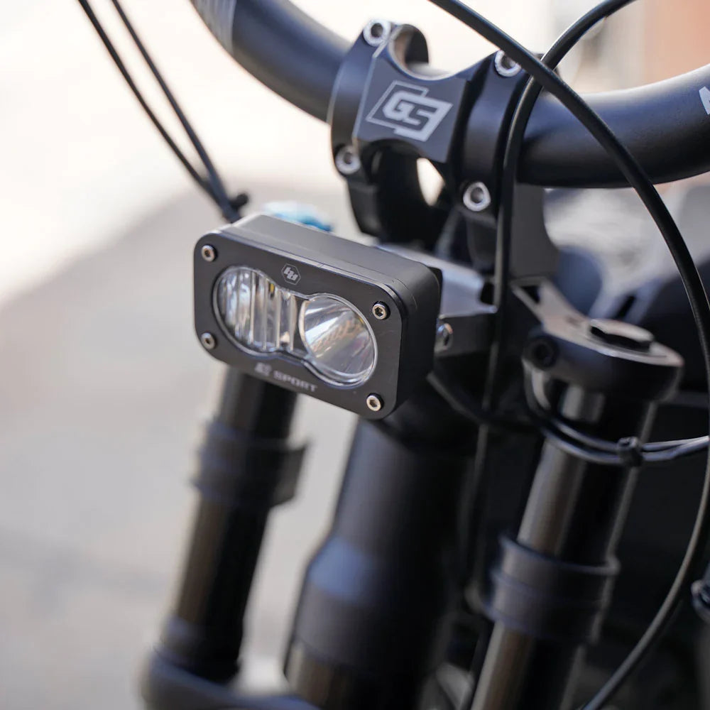 Chimera Stainless Steel Baja Designs S2 / Squadron Light Bracket – Surron, Talaria & Electric Dirt Bikes
