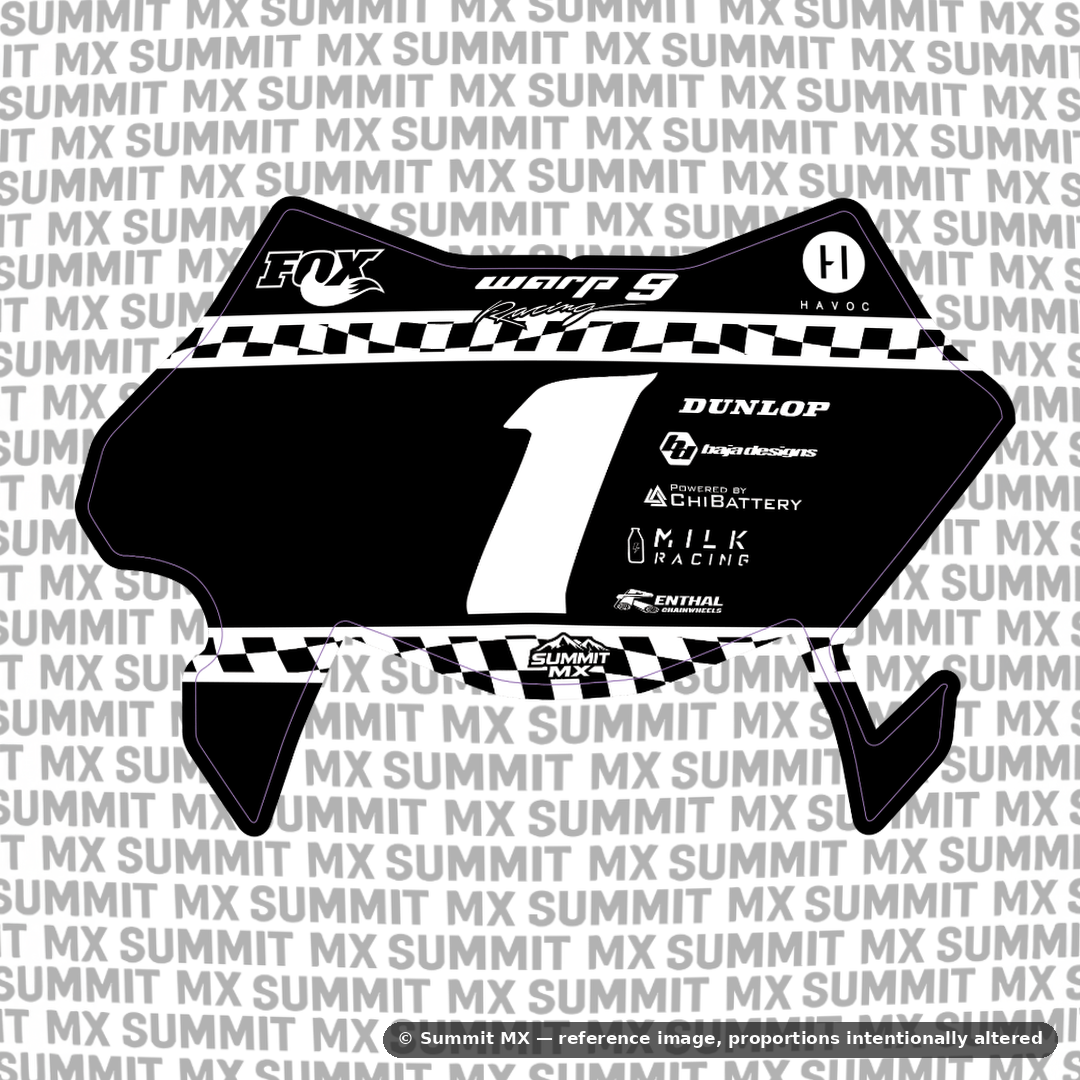 Finish Line Number Plate Decal