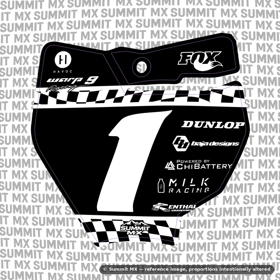 Finish Line Number Plate Decal
