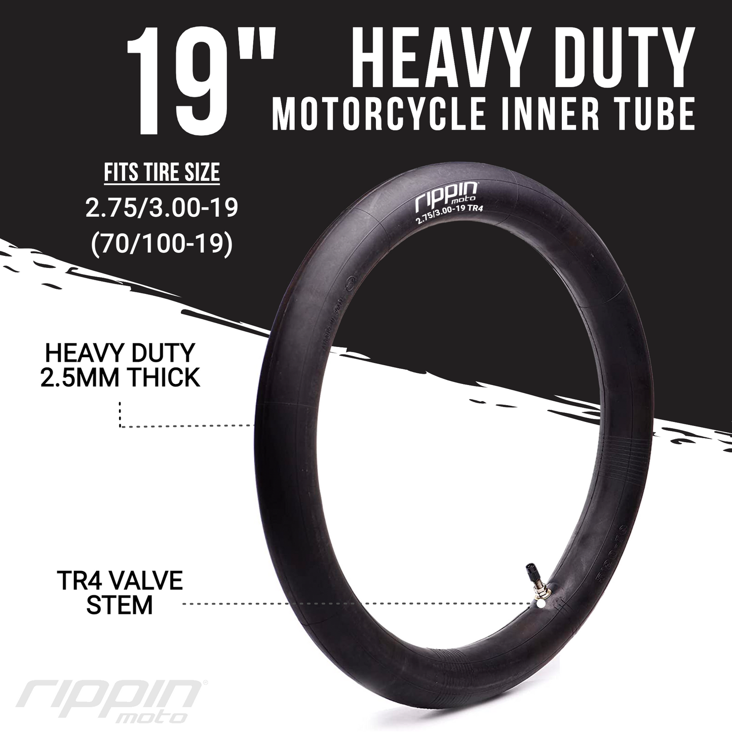 70/100-19 E-Moto Heavy Duty 19” Inner Tube (2.75/3.00-19)