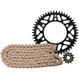 Tusk Chain and Sprocket Kit - Aluminum Rear/ Plated Race Chain Rear Sprocket