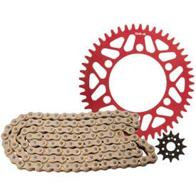 Tusk Chain and Sprocket Kit - Aluminum Rear/ Plated Race Chain Rear Sprocket