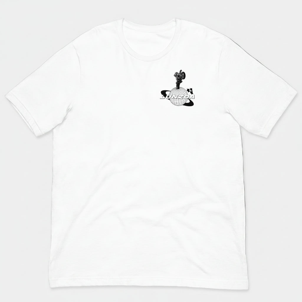 Lunzoa Two Wheels White Tee